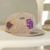 NEW ERA 59FIFTY MLB SAN DIEGO PADRES WORLD SERIES 1998 CAMEL / SPARKLING GRAPE UV FITTED CAP 1 NEW ERA 59FIFTY MLB SAN DIEGO PADRES WORLD SERIES 1998 CAMEL / SPARKLING GRAPE UV FITTED CAP -Headwear store P8220039