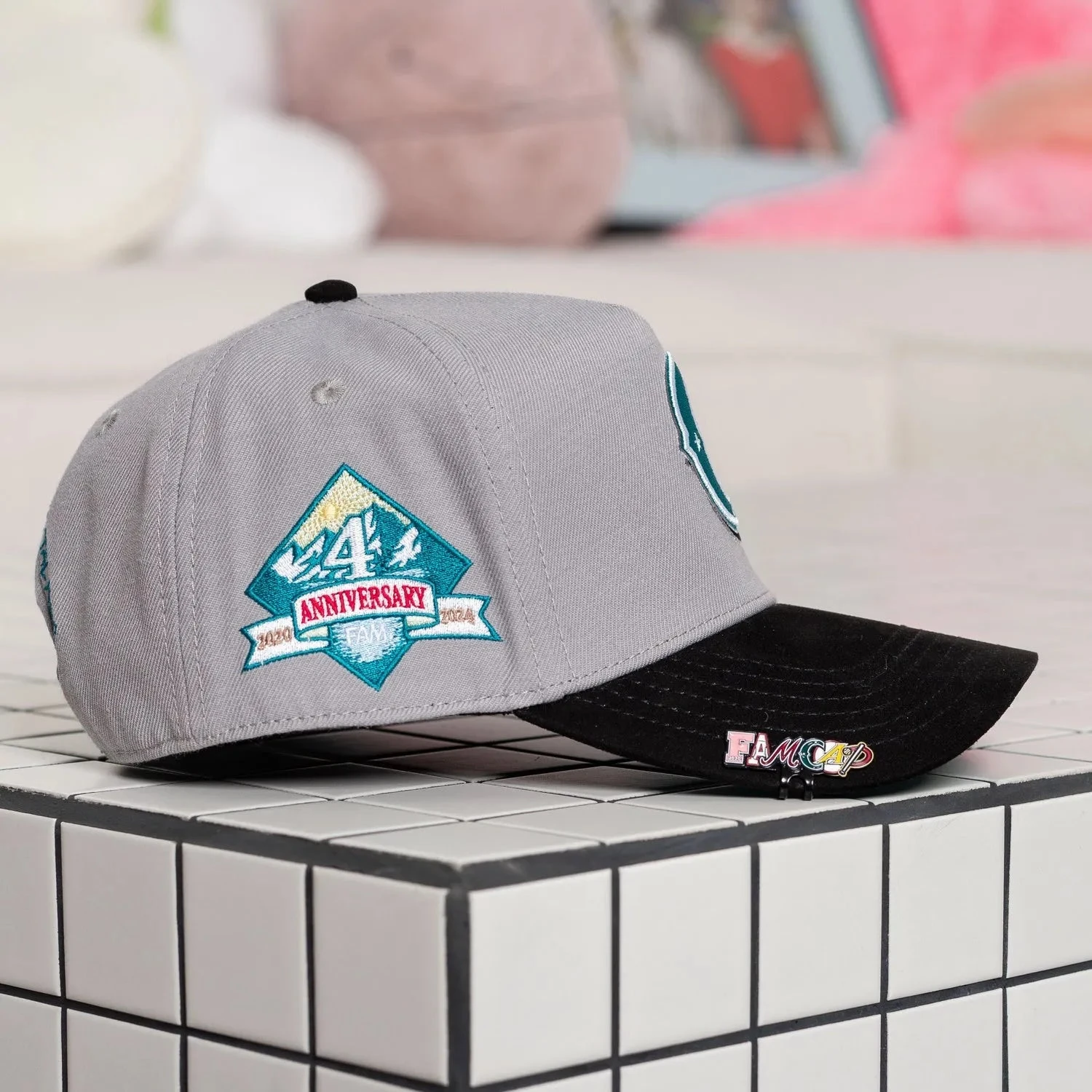 FAM.CAP SNAPBACK "C" CAP 4TH ANNIVERSARY TWO TONE / TEAL GREEN UV 8 FAM.CAP SNAPBACK "C" CAP 4TH ANNIVERSARY TWO TONE / TEAL GREEN UV - Image 6