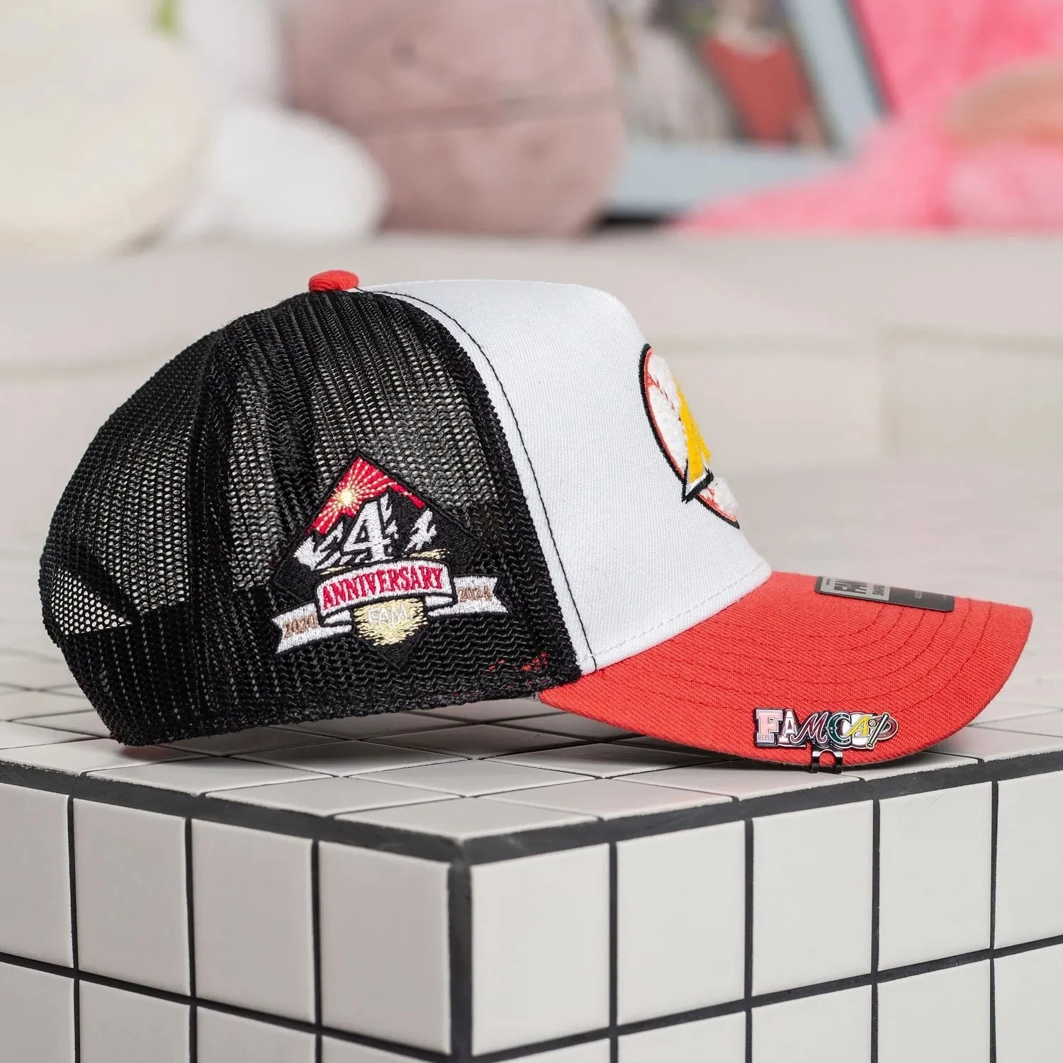 FAM.CAP SNAPBACK "A" CAP 4TH ANNIVERSARY MESH TRUCKER TWO TONE / GREY UV 7 FAM.CAP SNAPBACK "A" CAP 4TH ANNIVERSARY MESH TRUCKER TWO TONE / GREY UV - Image 5