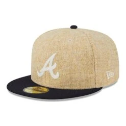 NEW ERA 59FIFTY MLB ATLANTA BRAVES HARRIS TWEED TWO TONE / GREY UV FITTED CAP 14 NEW ERA 59FIFTY MLB ATLANTA BRAVES HARRIS TWEED TWO TONE / GREY UV FITTED CAP -Headwear store atlanta braves harris tweed beige 59fifty fitted cap 60426734 bottom