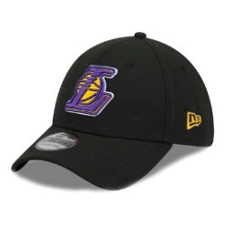 NEW ERA 39THIRTY NBA LOS ANGELES LAKERS BLACK STRETCH FIT CAP