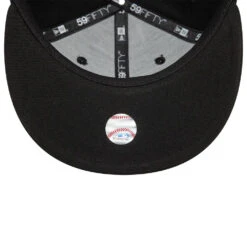 NEW ERA 59FIFTY MLB LEAGUE LOS ANGELES DODGERS TEAM BLACK FITTED CAP -Headwear store la dodgers league essential black 59fifty fitted cap 60471454 bottom