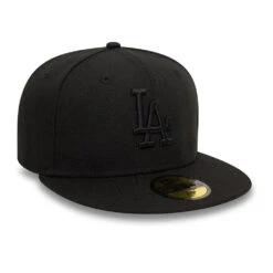 NEW ERA 59FIFTY MLB LEAGUE LOS ANGELES DODGERS TEAM BLACK FITTED CAP -Headwear store la dodgers league essential black 59fifty fitted cap 60471454 right