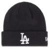 NEW ERA LOS ANGELES DODGERS ESSENTIAL CUFF BLACK KNIT