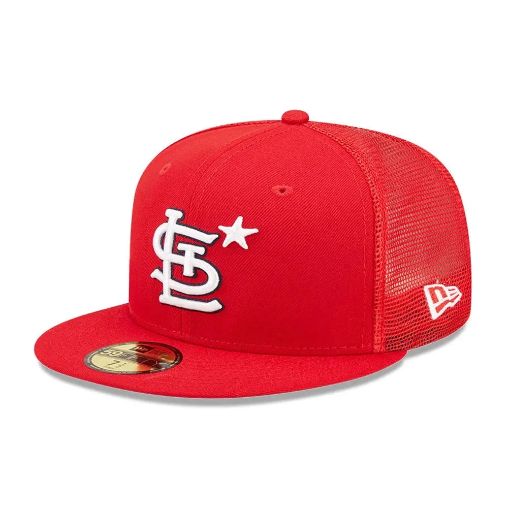 NEW ERA 59FIFTY MLB SAINT LOUIS CARDINALS ALL STAR GAME 2022 RED / TROPIC RED UV FITTED TRUCKER CAP 5 NEW ERA 59FIFTY MLB SAINT LOUIS CARDINALS ALL STAR GAME 2022 RED / TROPIC RED UV FITTED TRUCKER CAP - Image 3